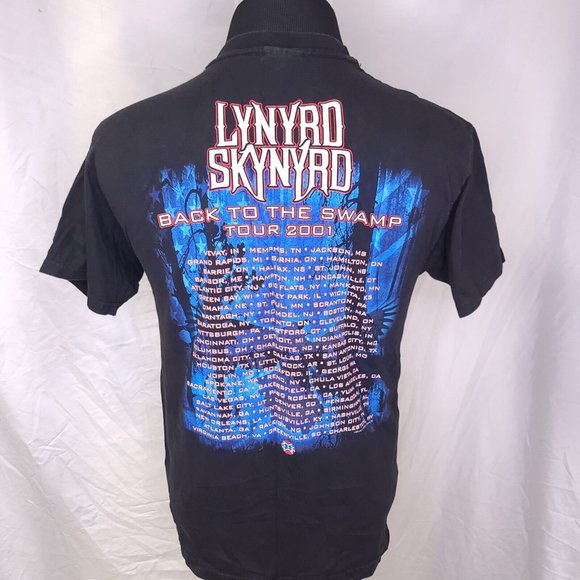Vtg Lynyrd Skynyrd Medium 2001 Back To The Swamp Tour Concert Rock Eagle T-Shirt - Picture 5 of 13